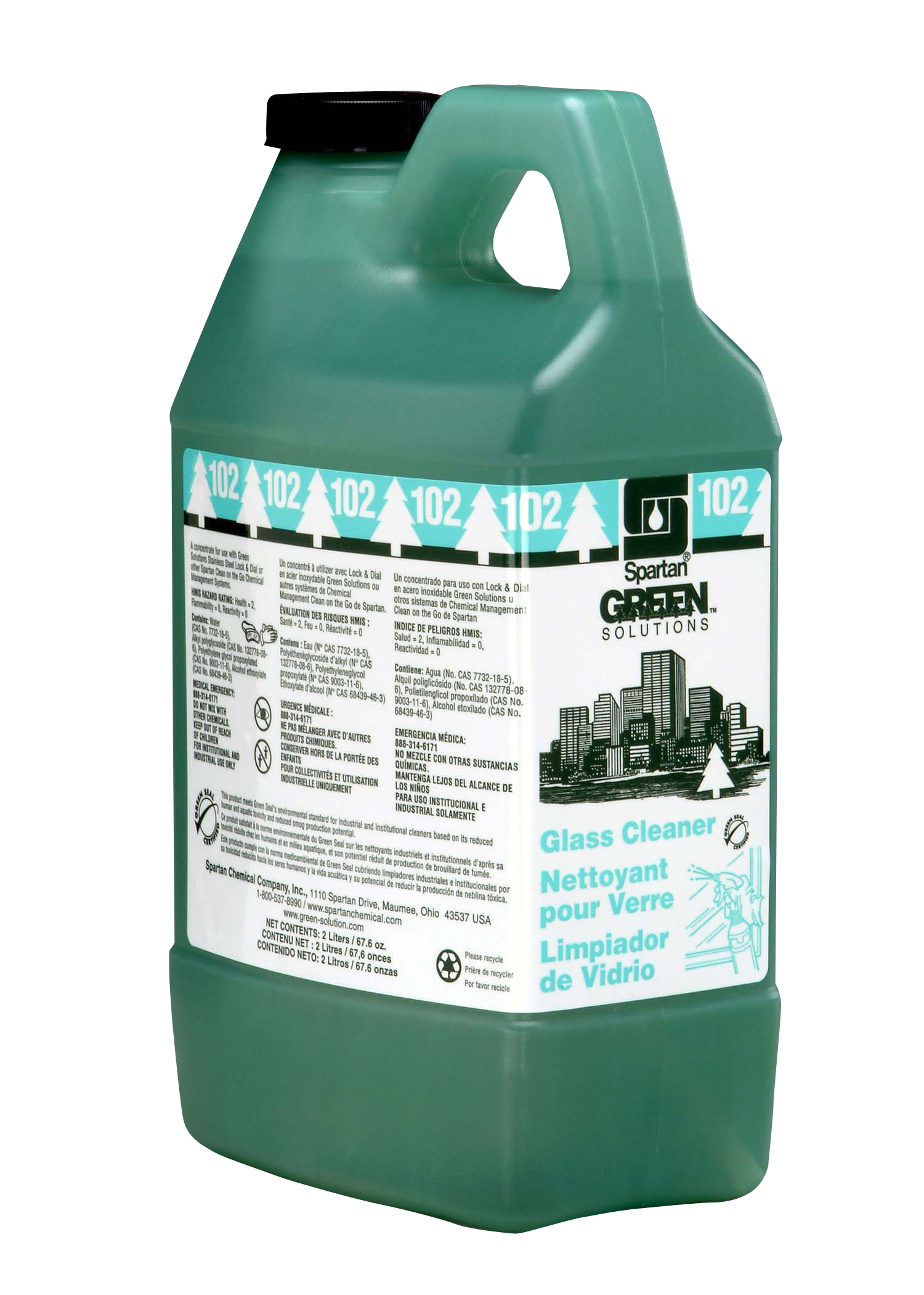 Green Solutions® Glass Cleaner 102 2 liter (4 per case)
